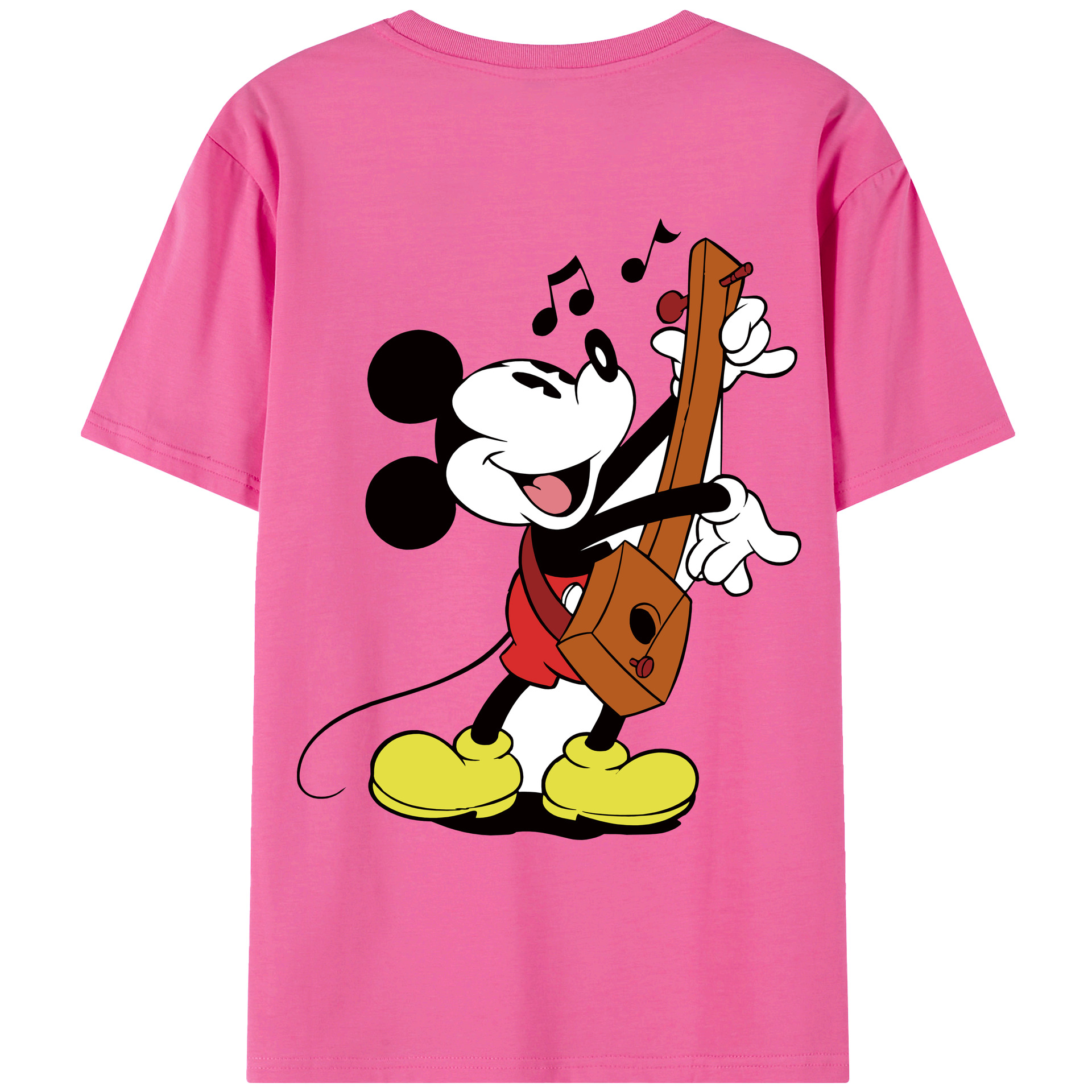 （画像用） ミッキーマウス Mickey Mouse レディース半袖Tシャツ(バックプリント)